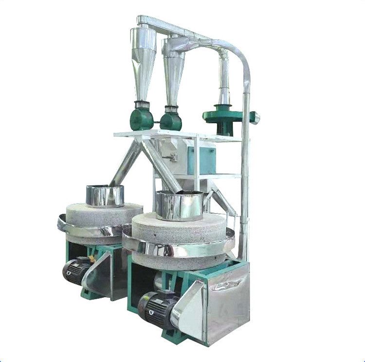 全自動(dòng)石磨面粉機(jī) 風(fēng)運(yùn)管道雙石磨磨粉機(jī)